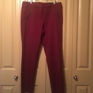 Malbec dress pants w/ vegan leather accents